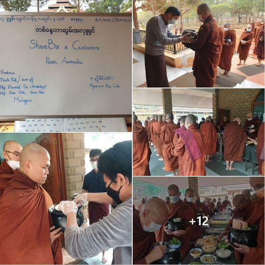 Apr 2023, Myanmar New Year, Monthly Food Dana Paauk-Tawya (Heho)