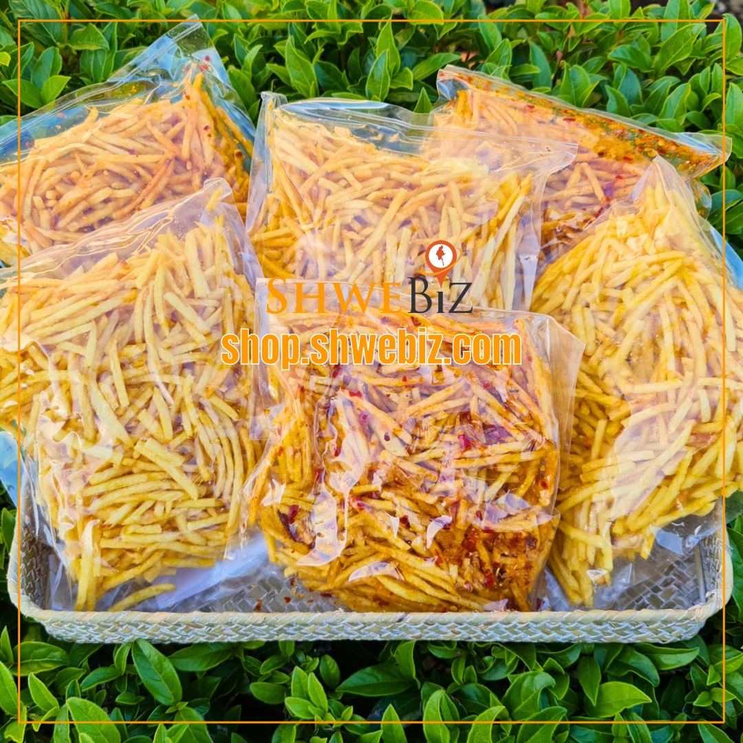 ကျောက်ပန်းတောင်း အာလူးကြော် အချောင်း (အစပ်)