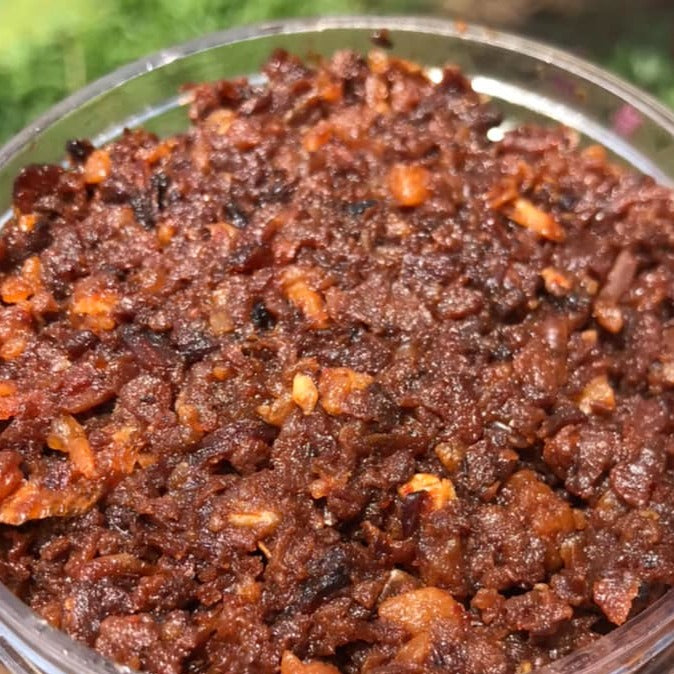 ထားဝယ် သစ်တိုသီး ပုစွန်ခြောက် ငပိကြော် (340g)