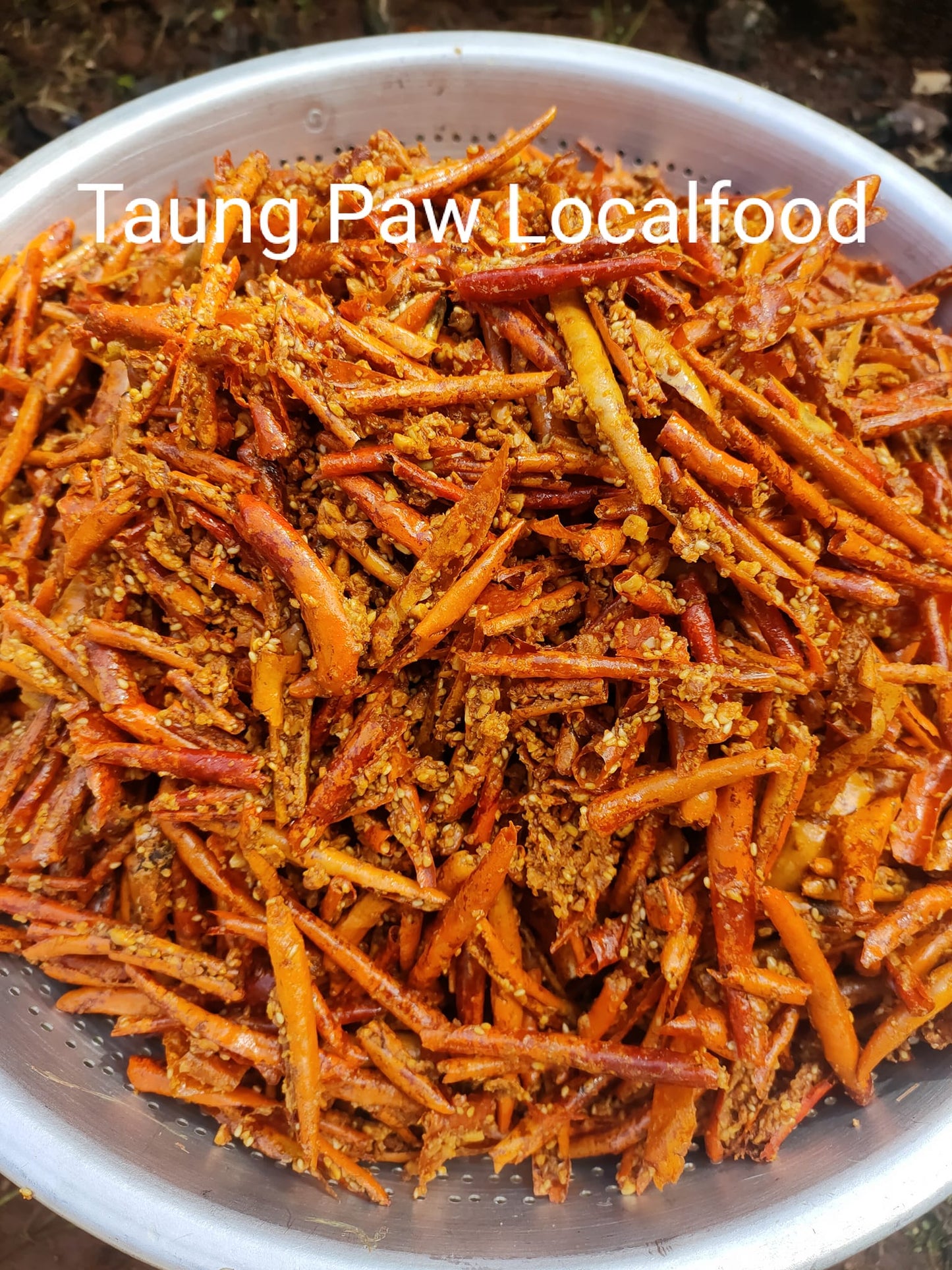 တောင်ပေါ် Local Food ပင်းတယ ငရုတ်သီးမြေပဲနှမ်းအစာသွပ်ကြော်