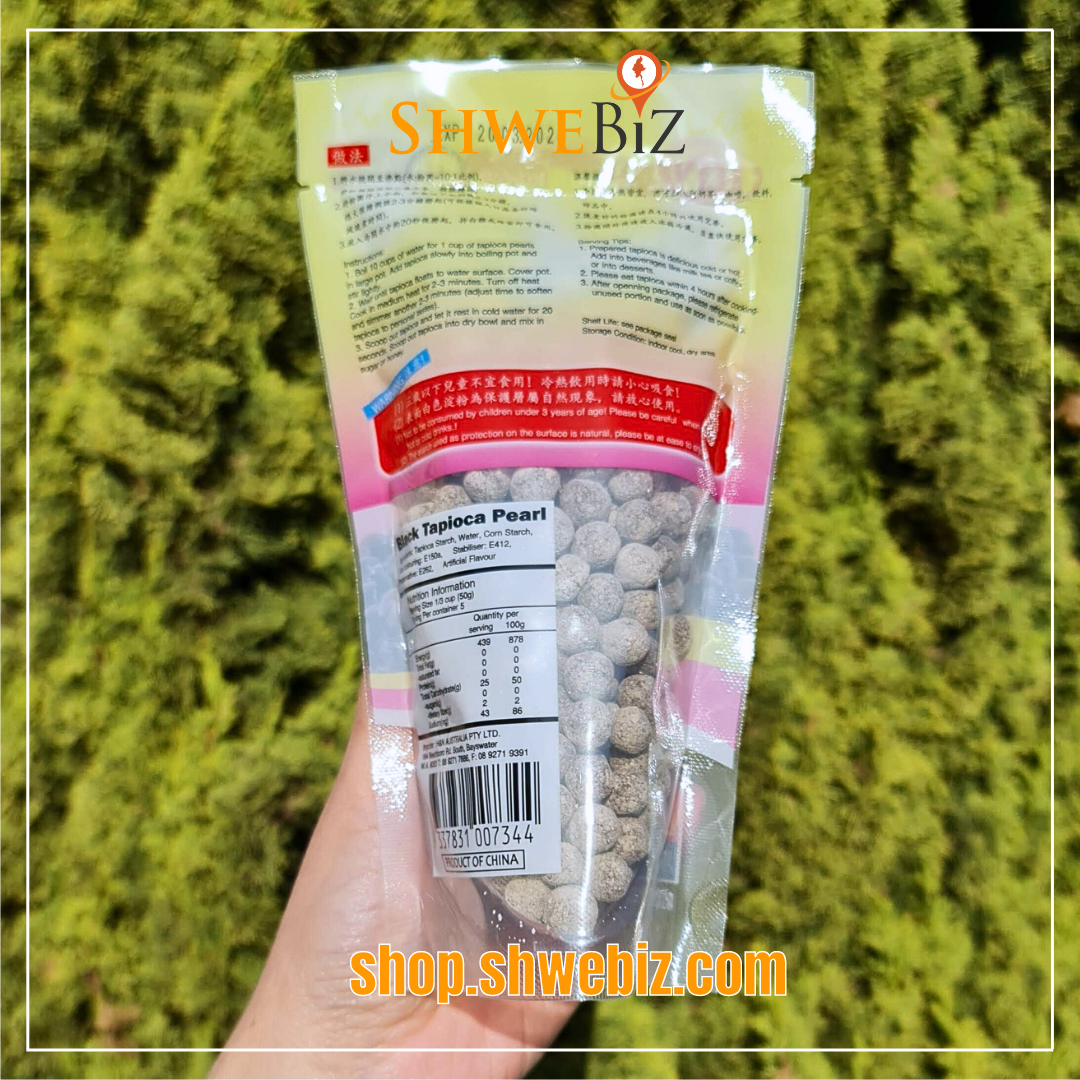 Black Tapioca Pearl ပုလဲသီး (အနက်) (250g)