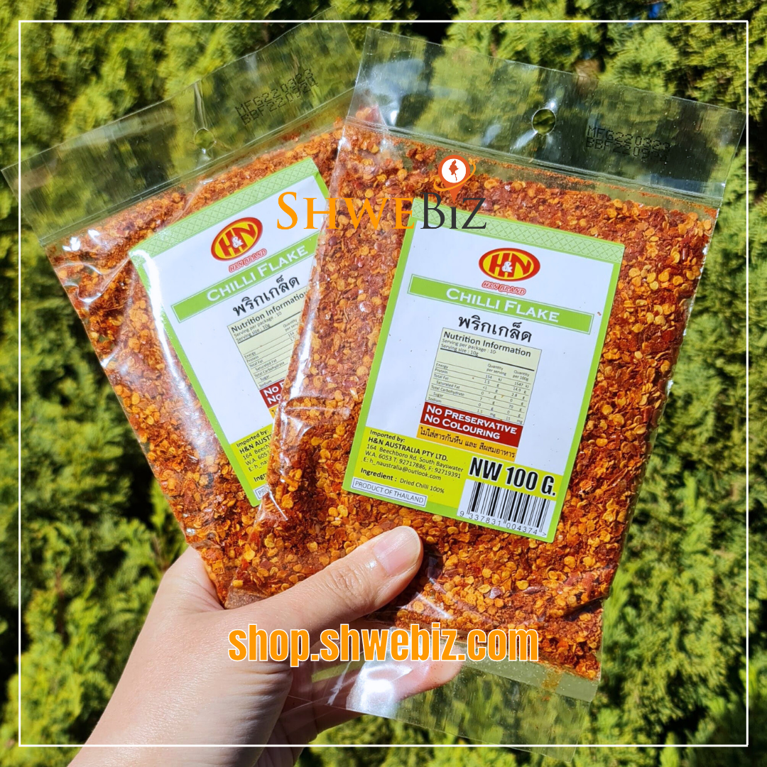 Chilli Flakes ငရုတ်သီးခွဲကြမ်းမှုန့် (100g)