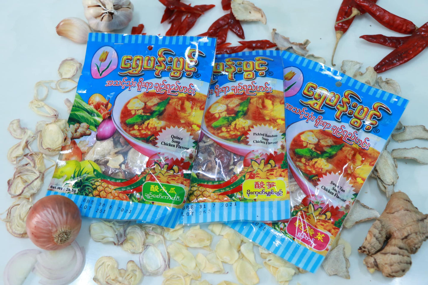 ရွှေပန်းပွင့် ရိုးရာချဉ်ရည်ဟင်း (ချဉ်စော်ကားသီး)