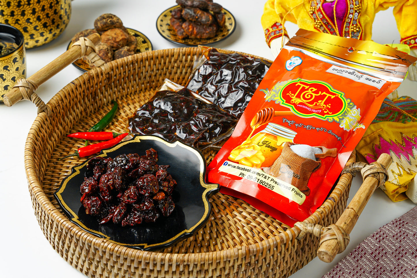 T&T တလုတ်စာ အညာဆီးယို အစပ် (၁၀ ထုပ်တွဲ)