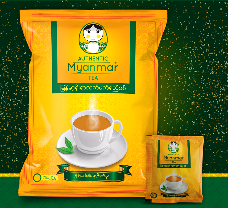 Tea In Myanmar Authentic Myanmar Tea Mix (30 sachets) – ShweBiz